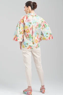 Natori Tops, Shirts & Tunics-Amanpulo Cotton Poplin Oversized Pleated Top