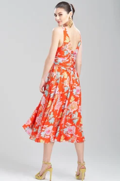 Natori Dresses-Amanpulo Obi Silk Beaded Dress