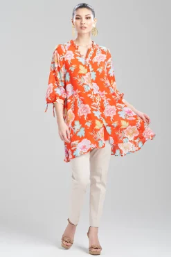 Natori Tops, Shirts & Tunics-Amanpulo Obi Silk Oversized Top