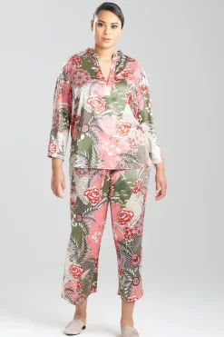 Natori Plus Sizes|Pajama Sets-Andalusia Satin PJ