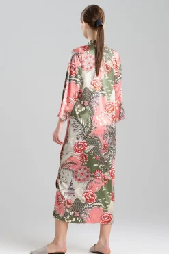 Natori Caftans|Plus Sizes-Andalusia Satin Zip Caftan