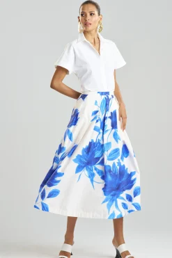 Natori Pants, Skirts & Shorts-Andora Printed Cotton Poplin Maxi Skirt