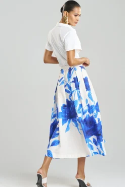 Natori Pants, Skirts & Shorts-Andora Printed Cotton Poplin Maxi Skirt