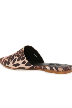 Natori Slides-Arri Luxe Leopard Satin Embroidered Slide