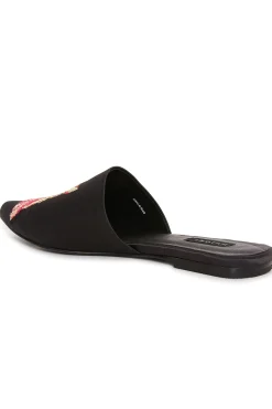 Natori Slides-Arri Satin Embroidered Slide