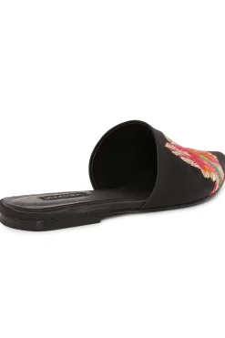 Natori Slides-Arri Satin Embroidered Slide