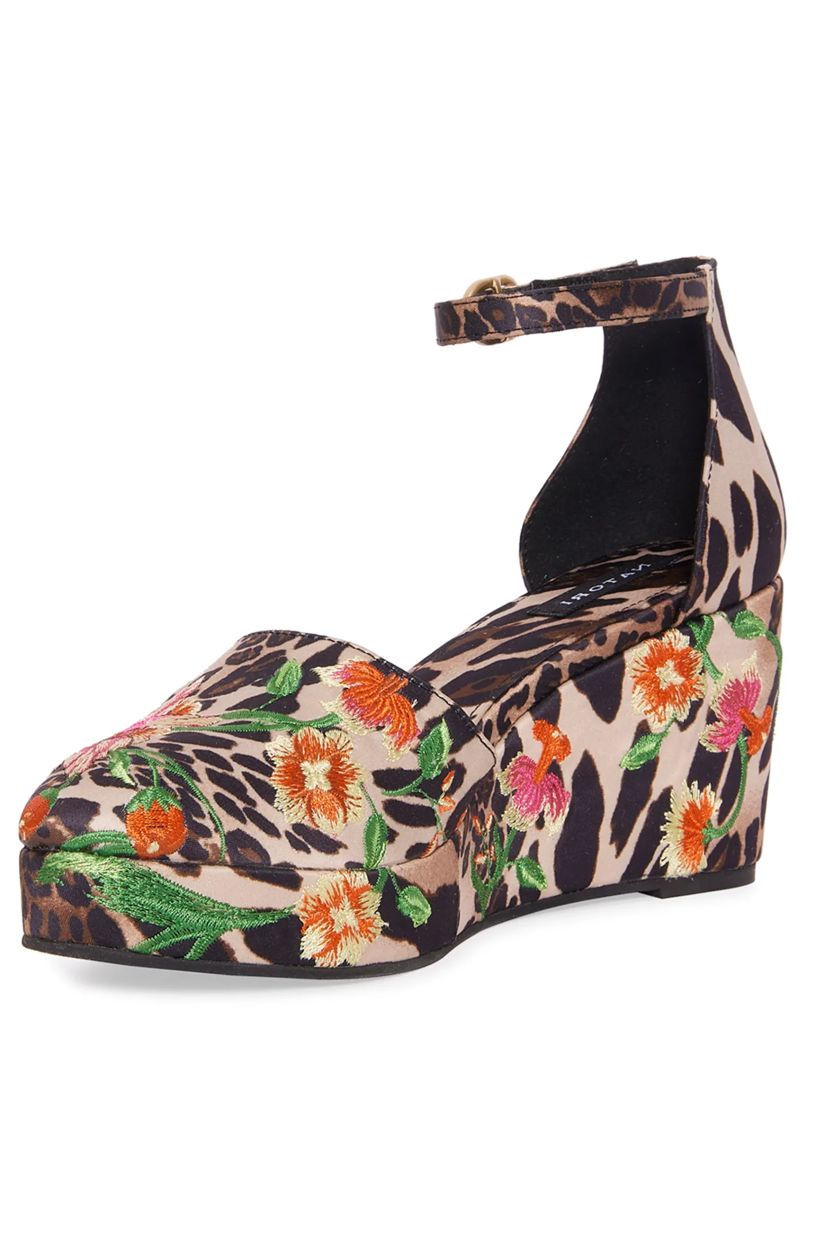 Natori Sandals-Artsy Chikayo Satin Embroidery Espadrille