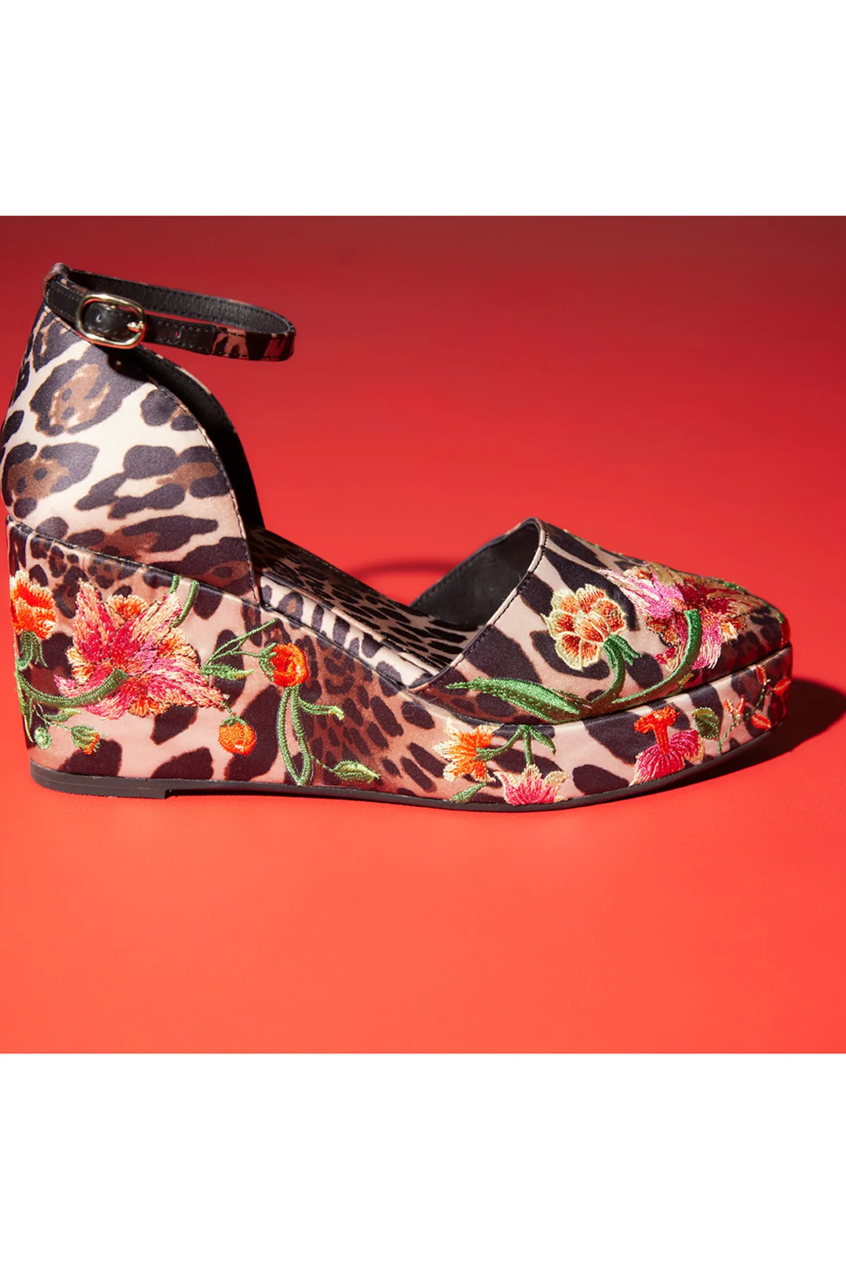 Natori Sandals-Artsy Chikayo Satin Embroidery Espadrille