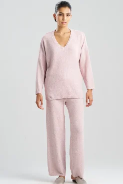 Natori Lounge Tops-Aura Heather V-Neck Top