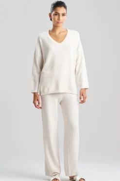 Natori Lounge Tops-Aura Heather V-Neck Top