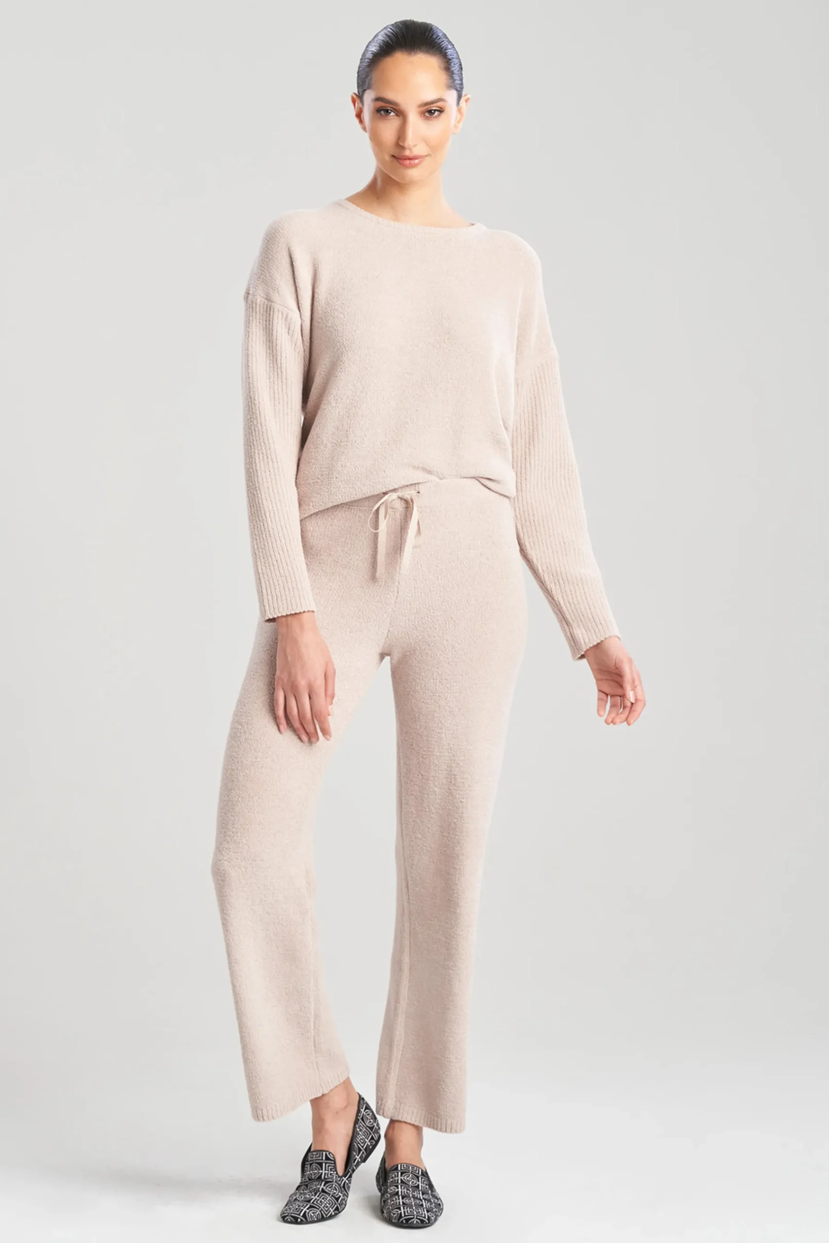 Natori Pajama Bottoms-Aura Solid Straight Leg Pants