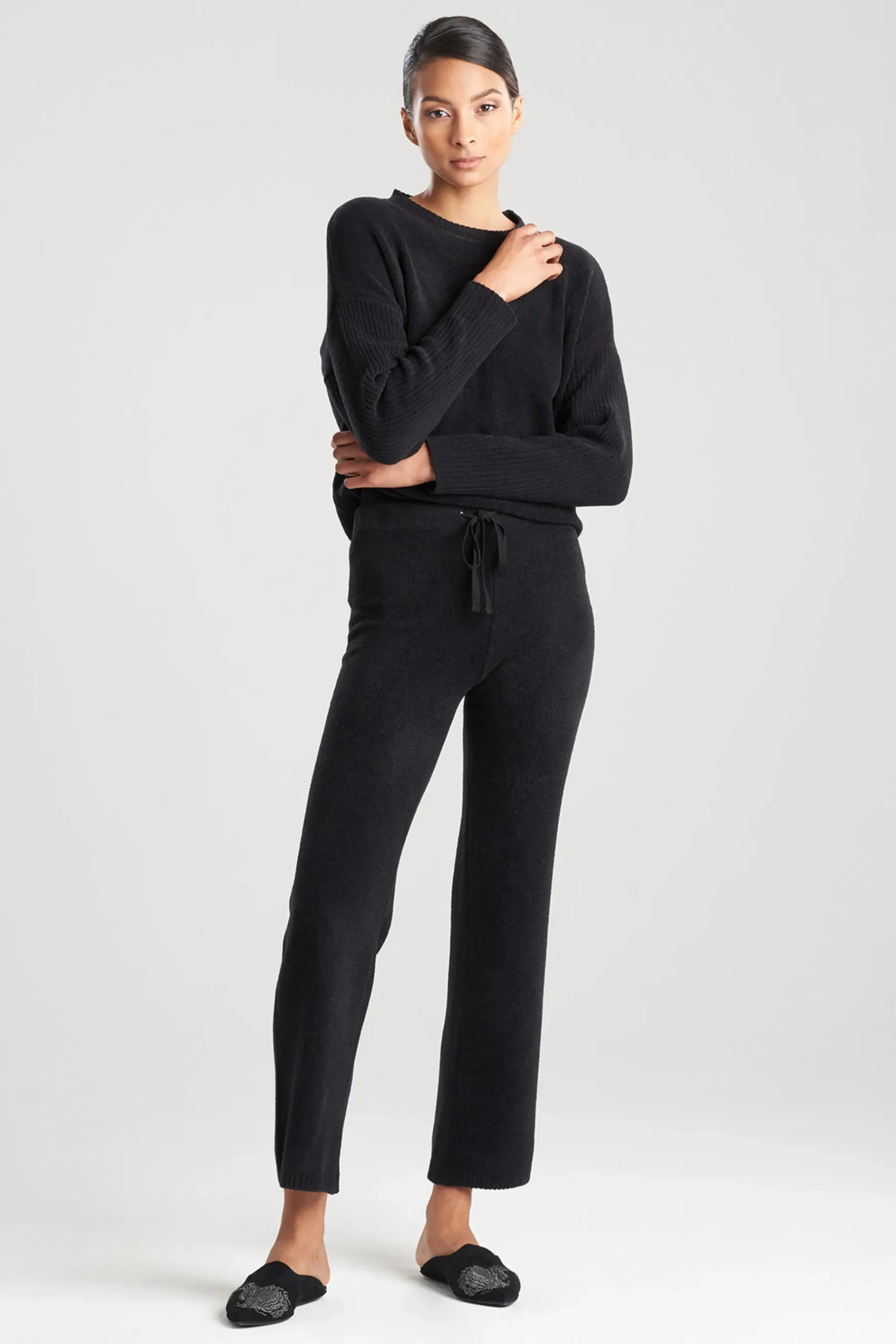 Natori Pajama Bottoms-Aura Solid Straight Leg Pants