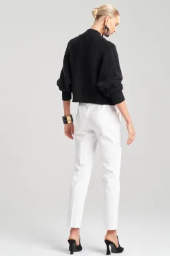 Natori Knitwear-Beijing Textured Knit Crop Cardigan