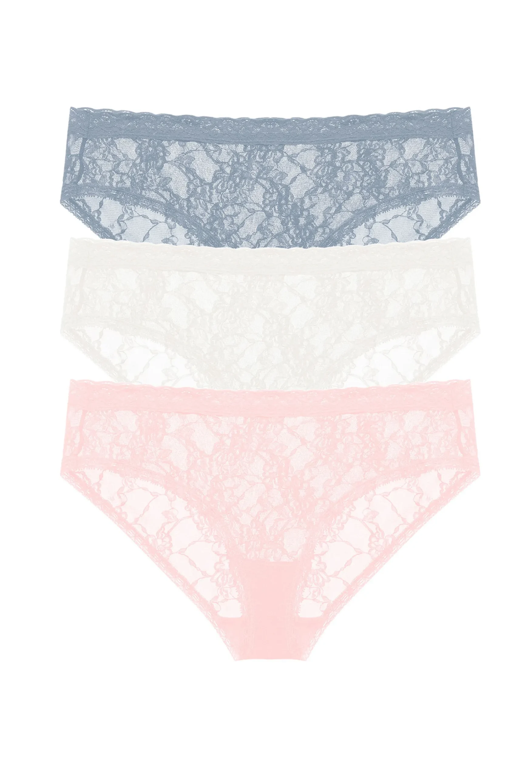 Natori Briefs-Bliss Allure One-Size Lace Girl Brief 3-Pack
