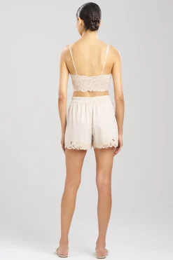 Natori Pajama Bottoms-Bliss Harmony Lace Applique Shorts