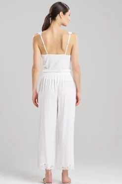 Natori Pajama Bottoms|Lounge Bottoms-Bliss Harmony Lace Applique Cropped Pants