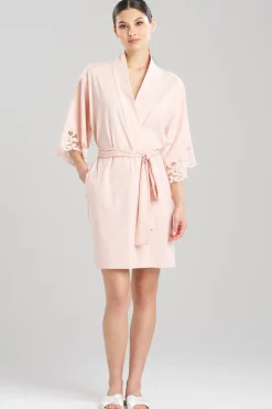 Natori Robes & Kimonos|Bridesmaid Pajamas & Robes-Bliss Harmony Lace Applique Wrap