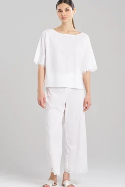 Natori Lounge Tops-Bliss Harmony Lace Applique T-Shirt