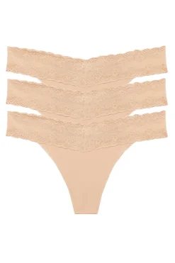 Natori Thongs-Bliss Perfection O/S Thong 3 Pack -