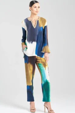 Natori Tops, Shirts & Tunics-Bohol Embellished Silk Tunic Top