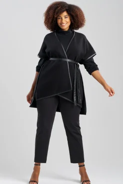 Natori Jackets & Outerwear-Boiled Wool Poncho Wrap
