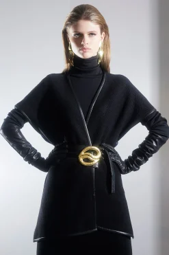 Natori Jackets & Outerwear-Boiled Wool Poncho Wrap