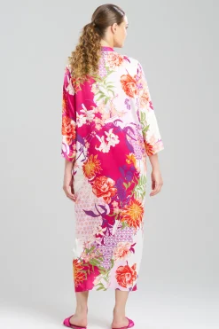 Natori Caftans|Caftan Dresses-Botanique Satin Zip Caftan