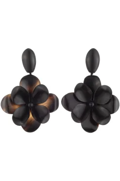 Natori Earrings-Buffalo Horn Floral Earrings