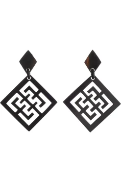 Natori Earrings-Buffalo Horn Infinity Clip Earrings