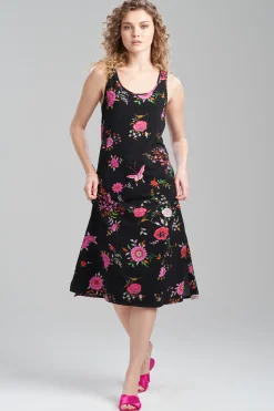 Natori Gowns-Butterfly Garden Tank Gown