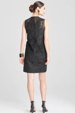 Natori Dresses-Calado Embroidery Cotton Shift Dress