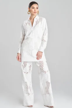 Natori Bridal Shower Outfits|Plus Sizes-Calado Embroidery Cotton Pants