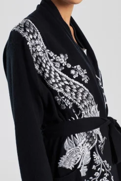 Natori Robes & Kimonos-Cashmere Embroidered Dragon Robe