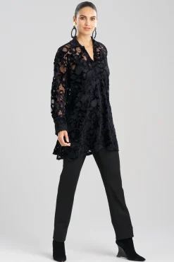 Natori Tops, Shirts & Tunics-Chenille Oversized Half Placket Shirt