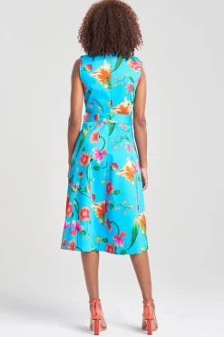 Natori Dresses-Chikayo-Cotton Sateen Midi Dress