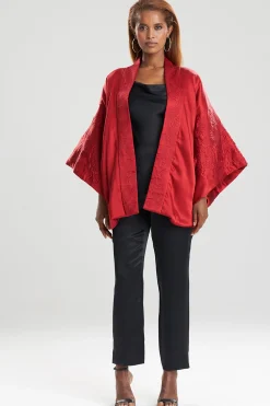 Natori Robes & Kimonos-Chinoiserie Embroidery Wrap