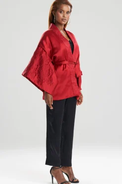 Natori Robes & Kimonos-Chinoiserie Embroidery Wrap