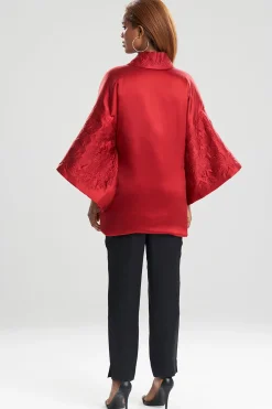 Natori Robes & Kimonos-Chinoiserie Embroidery Wrap