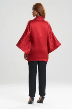 Natori Robes & Kimonos-Chinoiserie Embroidery Wrap