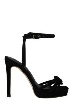 Natori Pumps-Chizu Suede Knotted Bow Platform Heel