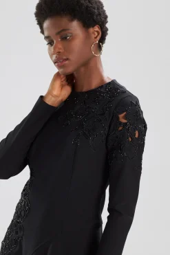 Natori Dresses-Compact Knit Crepe Dress
