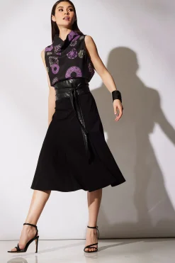 Natori Pants, Skirts & Shorts|Knitwear-Compact Knit Flair Skirt