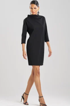 Natori Dresses|Knitwear-Compact Knit Funnel Shift Dress