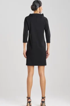 Natori Dresses|Knitwear-Compact Knit Funnel Shift Dress
