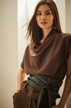 Natori Tops, Shirts & Tunics-Compact Knit Wedge Funnel Top
