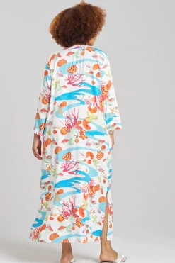 Natori Caftans|Plus Sizes-Coral Reef Caftan