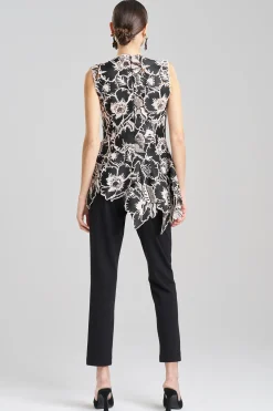 Natori Tops, Shirts & Tunics-Cote D'Azur Embroidered Lace Asymmetric Top