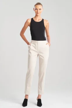 Natori Essentials|Plus Sizes-Cotton Chino Ankle Pants
