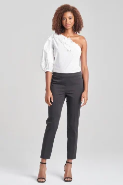 Natori Essentials|Plus Sizes-Cotton Chino Ankle Pants