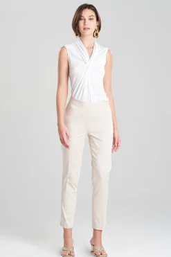 Natori Essentials|Plus Sizes-Cotton Chino Ankle Pants